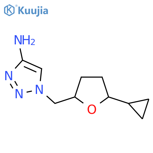 1-(5-cyclopropyloxolan-2-yl)methyl-1H-1,2,3-triazol-4-amine structure