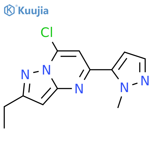 5-{7-chloro-2-ethylpyrazolo1,5-apyrimidin-5-yl}-1-methyl-1H-pyrazole structure