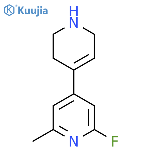 2-Fluoro-6-methyl-4-(1,2,3,6-tetrahydropyridin-4-yl)pyridine structure