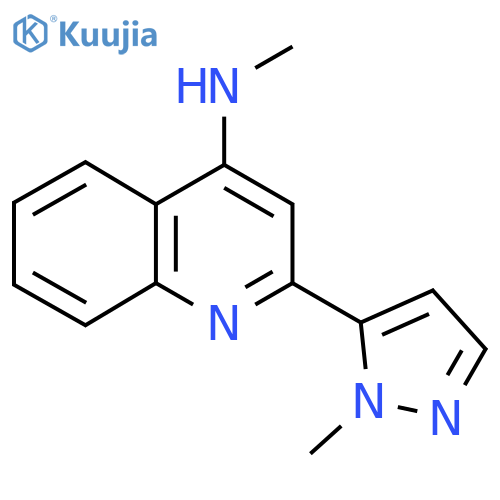 N-methyl-2-(1-methyl-1H-pyrazol-5-yl)quinolin-4-amine structure