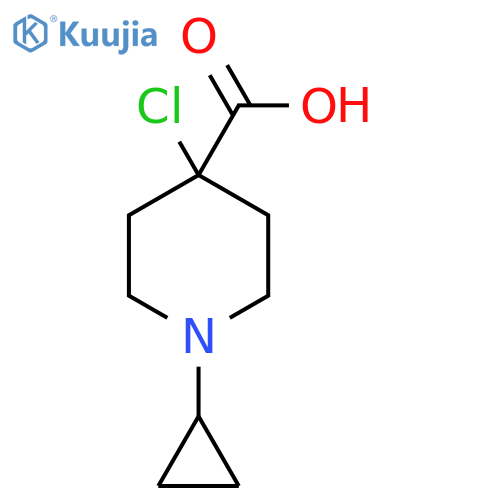 4-chloro-1-cyclopropylpiperidine-4-carboxylic acid structure