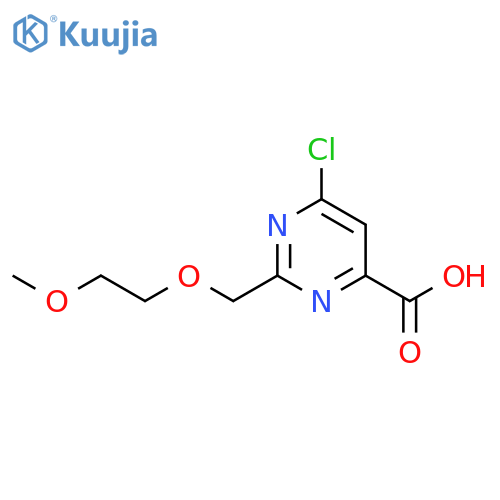 4-Pyrimidinecarboxylic acid, 6-chloro-2-[(2-methoxyethoxy)methyl]- structure