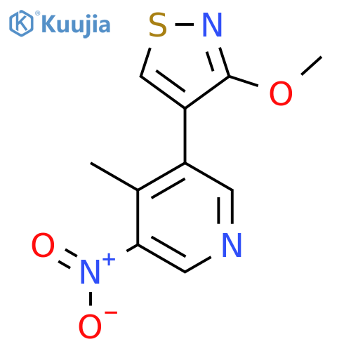 3-(3-Methoxy-1,2-thiazol-4-yl)-4-methyl-5-nitropyridine structure