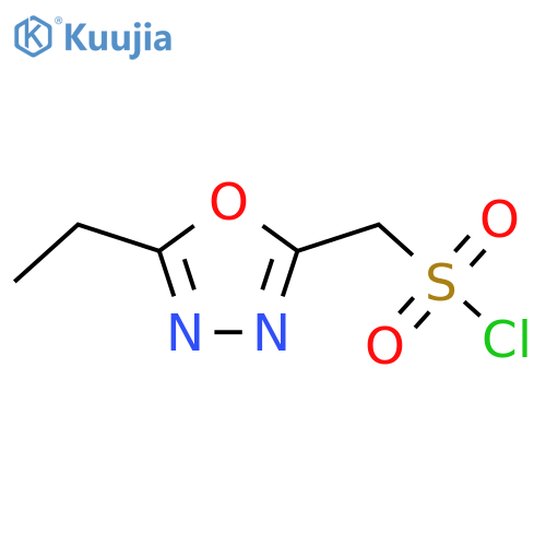 (5-ethyl-1,3,4-oxadiazol-2-yl)methanesulfonyl chloride structure