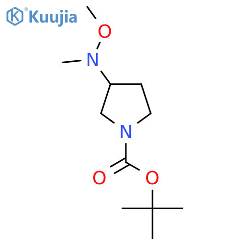 Tert-butyl 3-[methoxy(methyl)amino]pyrrolidine-1-carboxylate structure