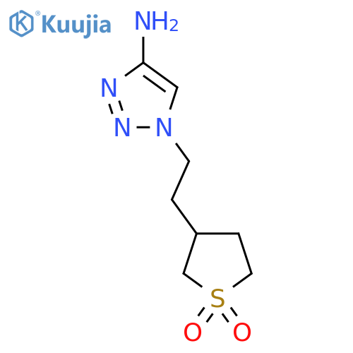 3-2-(4-amino-1H-1,2,3-triazol-1-yl)ethyl-1lambda6-thiolane-1,1-dione structure