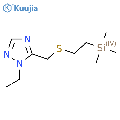 1-ethyl-5-({2-(trimethylsilyl)ethylsulfanyl}methyl)-1H-1,2,4-triazole structure
