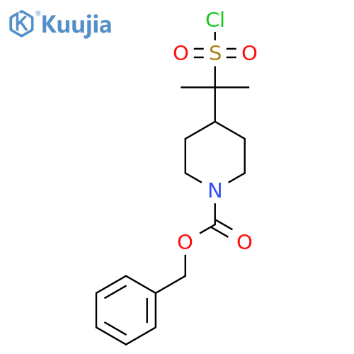 benzyl 4-2-(chlorosulfonyl)propan-2-ylpiperidine-1-carboxylate structure