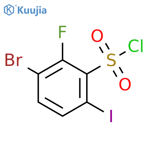 Benzenesulfonyl chloride, 3-bromo-2-fluoro-6-iodo- structure