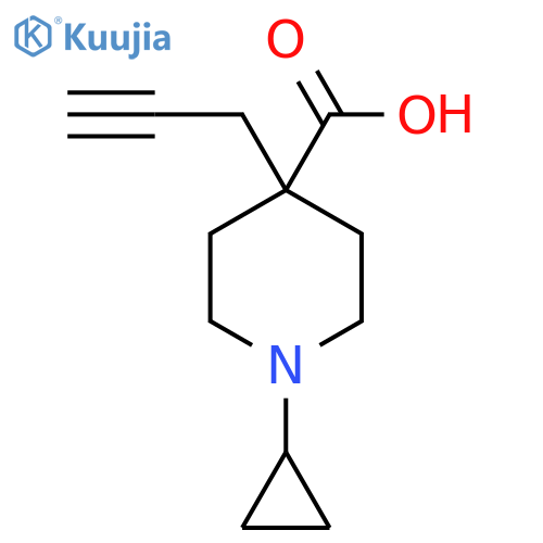 1-Cyclopropyl-4-(prop-2-yn-1-yl)piperidine-4-carboxylic acid structure