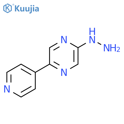 2-Hydrazinyl-5-(pyridin-4-yl)pyrazine structure