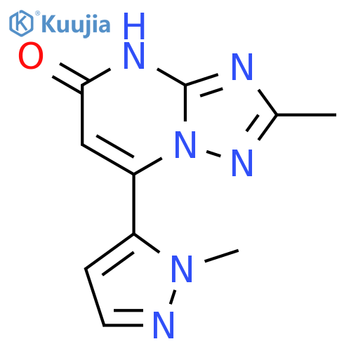 2-methyl-7-(1-methyl-1H-pyrazol-5-yl)-1,2,4triazolo1,5-apyrimidin-5-ol structure
