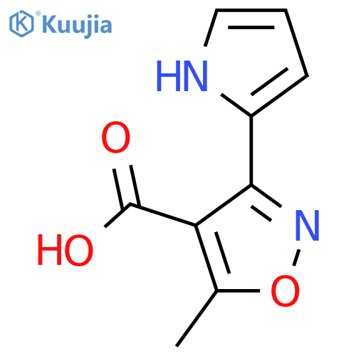 5-methyl-3-(1H-pyrrol-2-yl)-1,2-oxazole-4-carboxylic acid structure