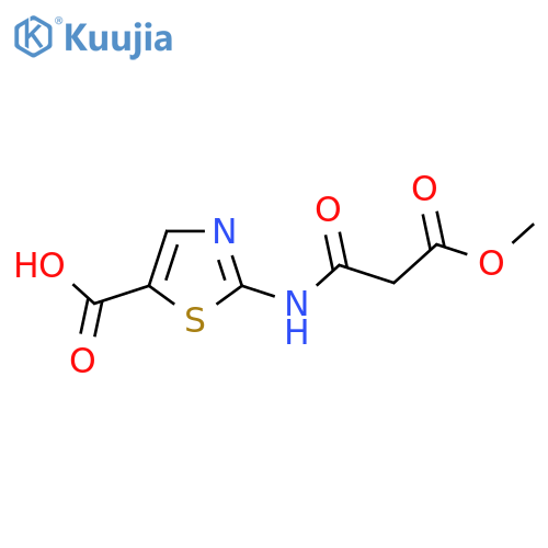 2-2-(methyl carboxy)acetamido-1,3-thiazole-5-carboxylic acid structure