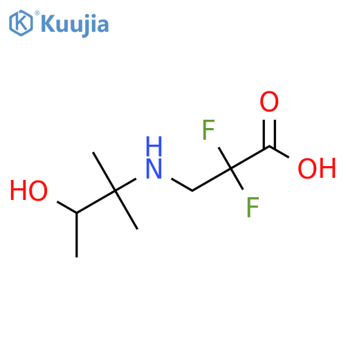 2,2-Difluoro-3-[(3-hydroxy-2-methylbutan-2-yl)amino]propanoic acid structure