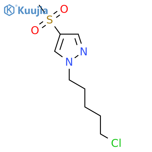 1-(5-chloropentyl)-4-methanesulfonyl-1H-pyrazole structure