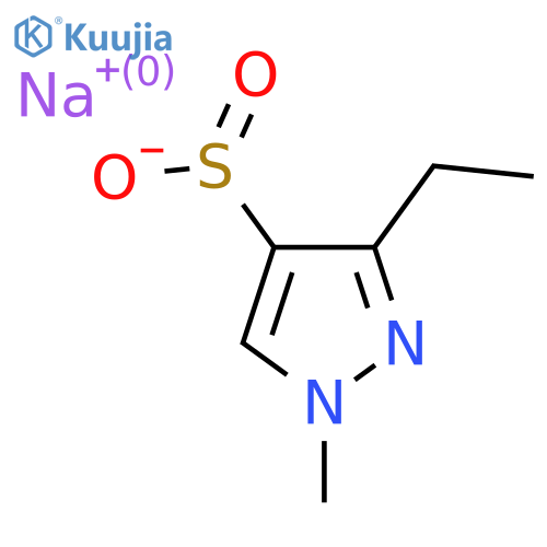 sodium 3-ethyl-1-methyl-1H-pyrazole-4-sulfinate structure