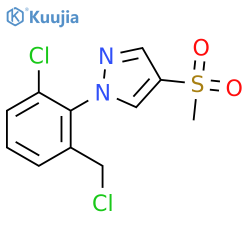 1-2-chloro-6-(chloromethyl)phenyl-4-methanesulfonyl-1H-pyrazole structure