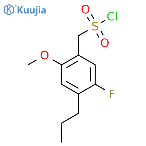 (5-fluoro-2-methoxy-4-propylphenyl)methanesulfonyl chloride structure