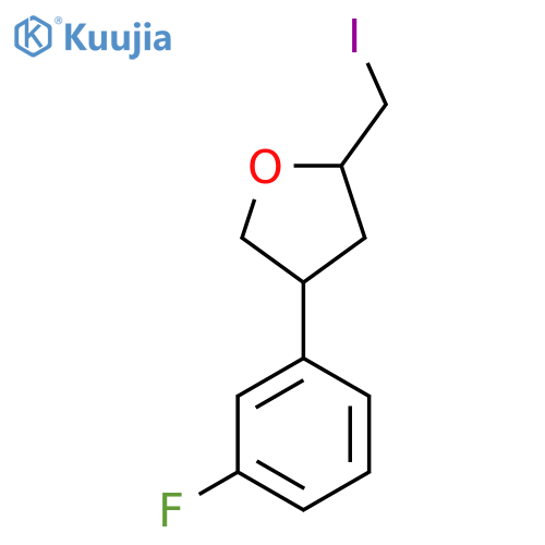 4-(3-Fluorophenyl)-2-(iodomethyl)oxolane structure