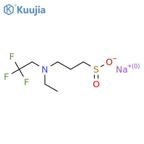 Sodium 3-[ethyl(2,2,2-trifluoroethyl)amino]propane-1-sulfinate structure