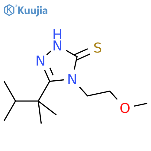 5-(2,3-dimethylbutan-2-yl)-4-(2-methoxyethyl)-4H-1,2,4-triazole-3-thiol structure
