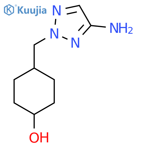 4-(4-amino-2H-1,2,3-triazol-2-yl)methylcyclohexan-1-ol structure