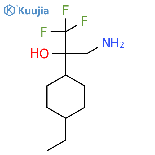 3-Amino-2-(4-ethylcyclohexyl)-1,1,1-trifluoropropan-2-ol structure