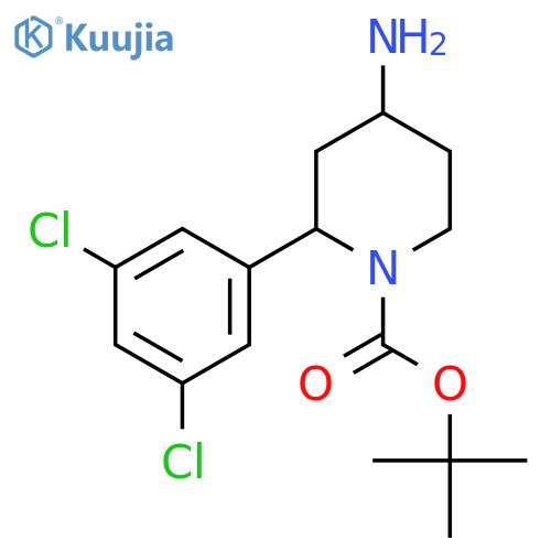 Tert-butyl 4-amino-2-(3,5-dichlorophenyl)piperidine-1-carboxylate structure
