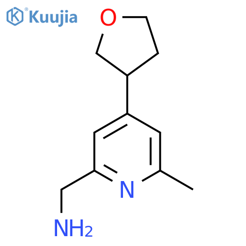 [6-Methyl-4-(oxolan-3-yl)pyridin-2-yl]methanamine structure