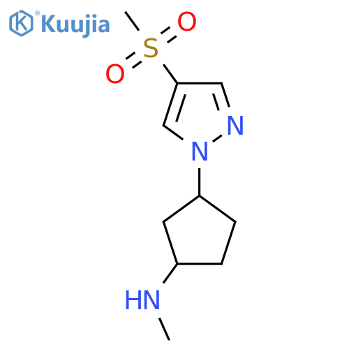 3-(4-methanesulfonyl-1H-pyrazol-1-yl)-N-methylcyclopentan-1-amine structure
