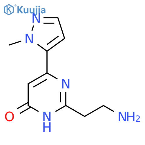 2-(2-aminoethyl)-6-(1-methyl-1H-pyrazol-5-yl)-3,4-dihydropyrimidin-4-one structure