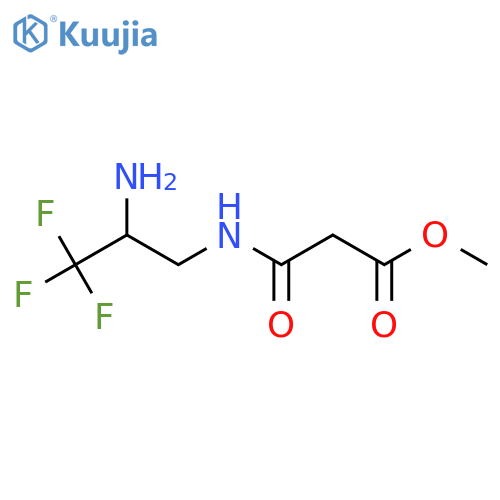 Methyl 3-[(2-amino-3,3,3-trifluoropropyl)amino]-3-oxopropanoate structure