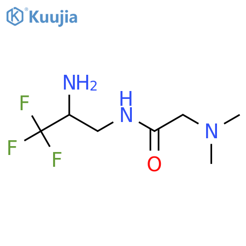 N-(2-amino-3,3,3-trifluoropropyl)-2-(dimethylamino)acetamide structure