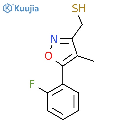 5-(2-fluorophenyl)-4-methyl-1,2-oxazol-3-ylmethanethiol structure