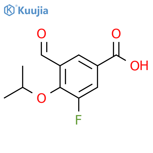 3-Fluoro-5-formyl-4-isopropoxybenzoic acid structure
