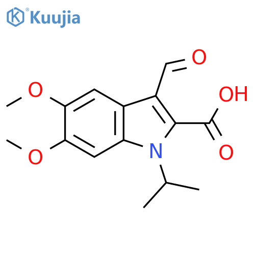 1H-Indole-2-carboxylic acid, 3-formyl-5,6-dimethoxy-1-(1-methylethyl)- structure