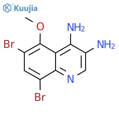 3,4-Quinolinediamine, 6,8-dibromo-5-methoxy- structure