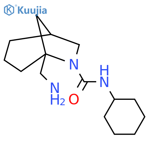 5-(aminomethyl)-N-cyclohexyl-6-azabicyclo[3.2.1]octane-6-carboxamide structure