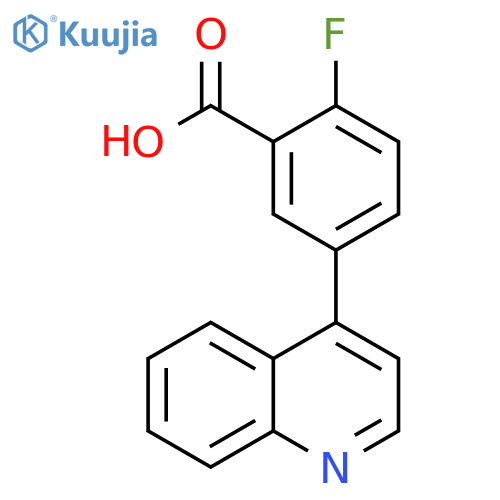 Benzoic acid, 2-fluoro-5-(4-quinolinyl)- structure