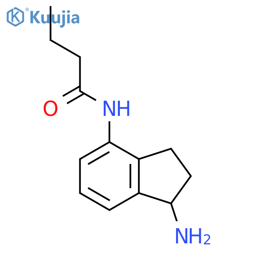 N-(1-amino-2,3-dihydro-1H-inden-4-yl)butanamide structure