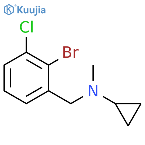 Benzenemethanamine, 2-bromo-3-chloro-N-cyclopropyl-N-methyl- structure