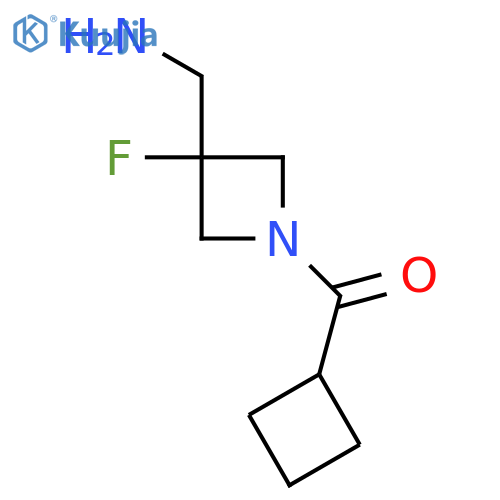 (1-Cyclobutanecarbonyl-3-fluoroazetidin-3-yl)methanamine structure