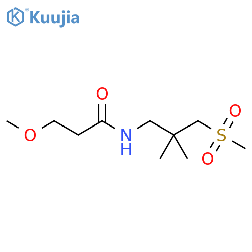 Propanamide, N-[2,2-dimethyl-3-(methylsulfonyl)propyl]-3-methoxy- structure
