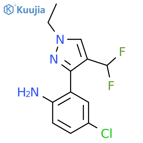 4-chloro-2-4-(difluoromethyl)-1-ethyl-1H-pyrazol-3-ylaniline structure