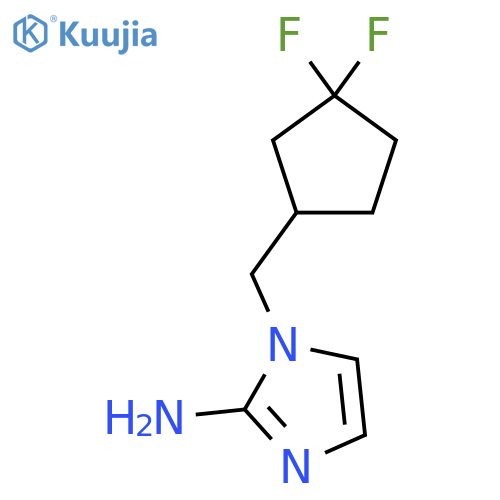 1-(3,3-difluorocyclopentyl)methyl-1H-imidazol-2-amine structure