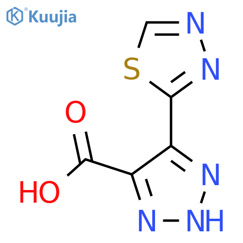 5-(1,3,4-thiadiazol-2-yl)-1H-1,2,3-triazole-4-carboxylic acid structure