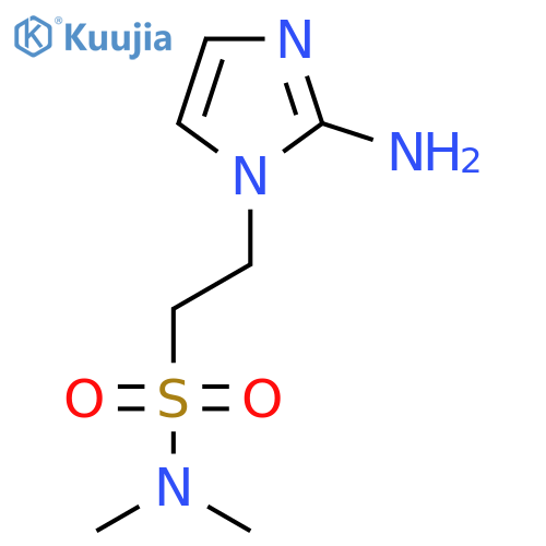 2-(2-amino-1H-imidazol-1-yl)-N,N-dimethylethane-1-sulfonamide structure