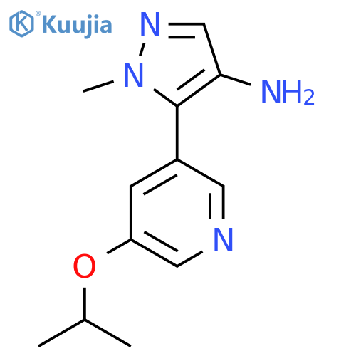 1-methyl-5-[5-(propan-2-yloxy)pyridin-3-yl]-1H-pyrazol-4-amine structure