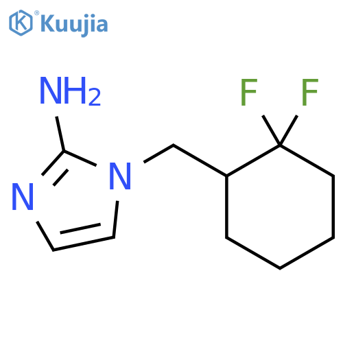 1-(2,2-difluorocyclohexyl)methyl-1H-imidazol-2-amine structure